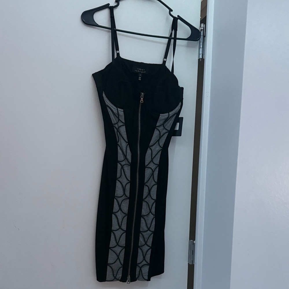 Robert Rodriguez Black and Gray Dress